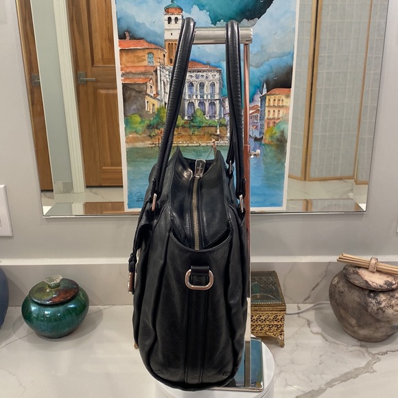 Cole Haan - Classic Black Leather Shoulder Bag - EUC - Picture 6 of 17